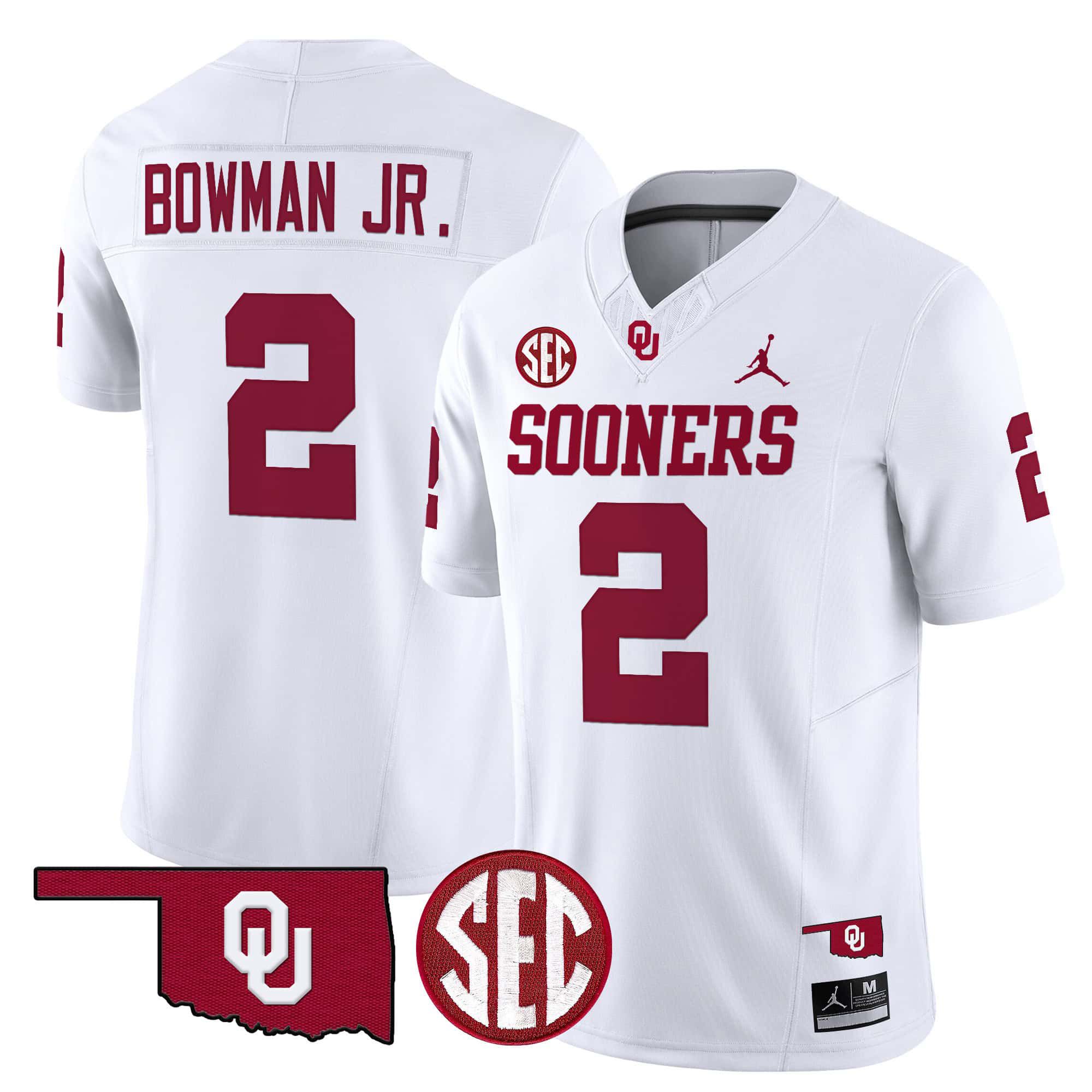 Men Oklahoma Sooners #2 Bowman jr White 2024 Vapor Limited NCAA Jersey->indianapolis colts->NFL Jersey